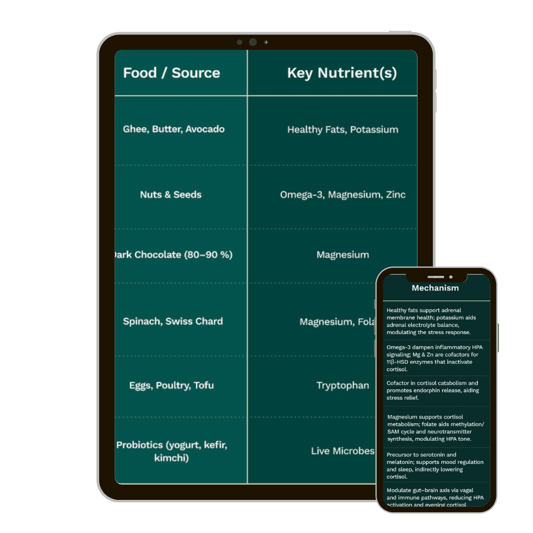 Cortisol Lowering Food List